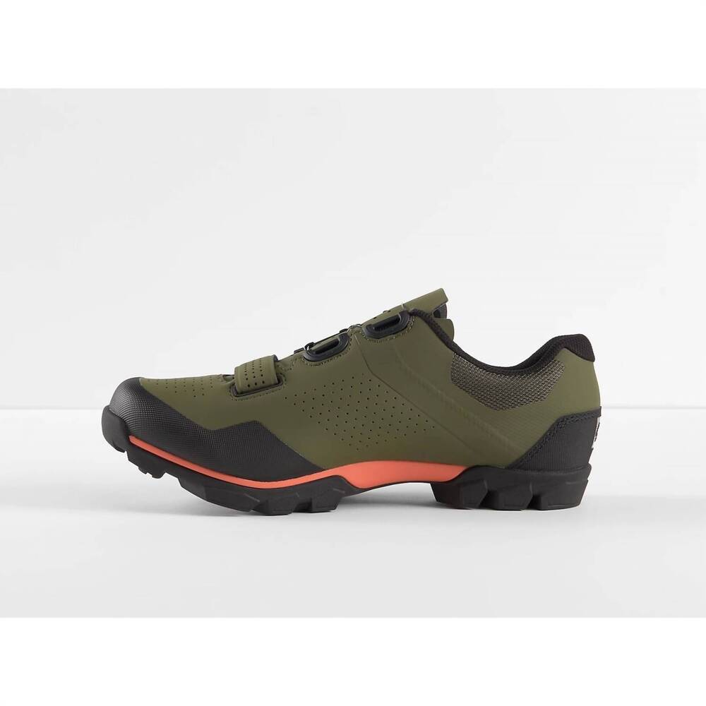NEW BONTRAGER unisex foray mountain shoe in olive grey/radioactive orange